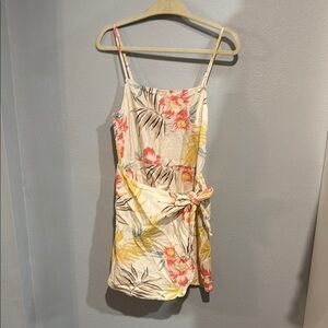Billabong Floral Mini Dress - Cream, Pink, Yellow